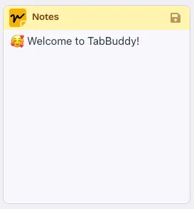 TabBud Notes
