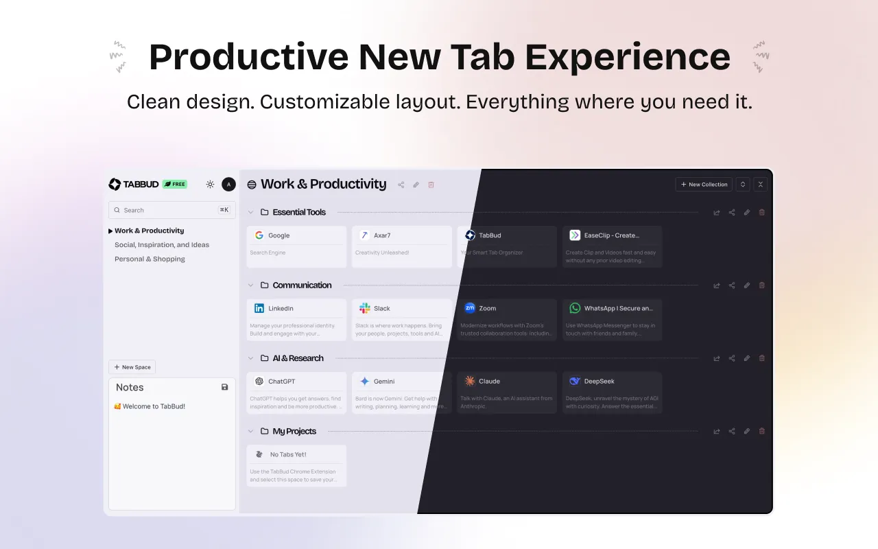 TabBud New Tab